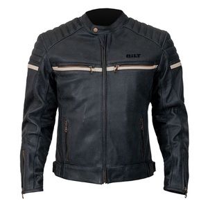 Bilt Alder Leather Motorcycle Jacket with Armor